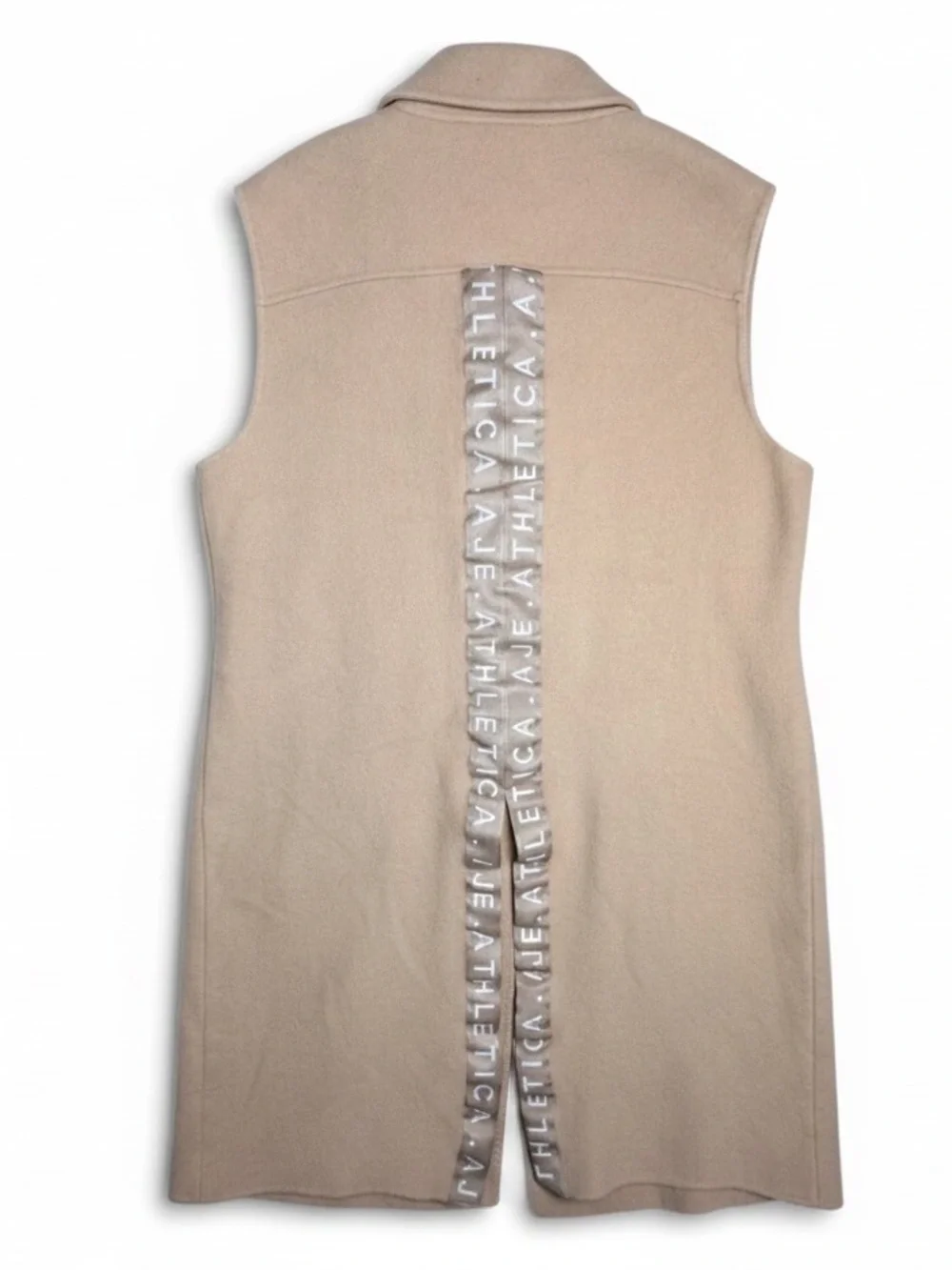 Aje Athletica Longline Tailored Vest Camel‎ Sleeveless Coat 16 Minimalist
